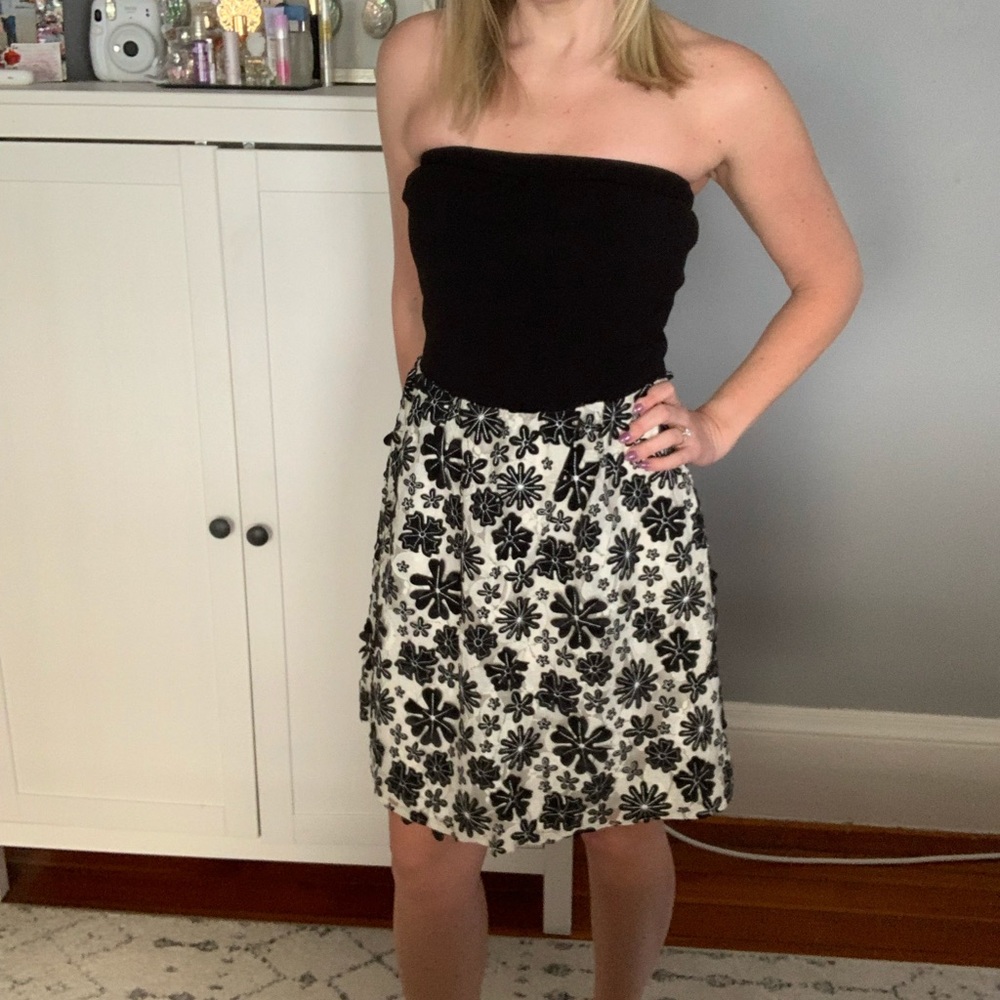 Francescas Strapless Floral Embellished Sun dress